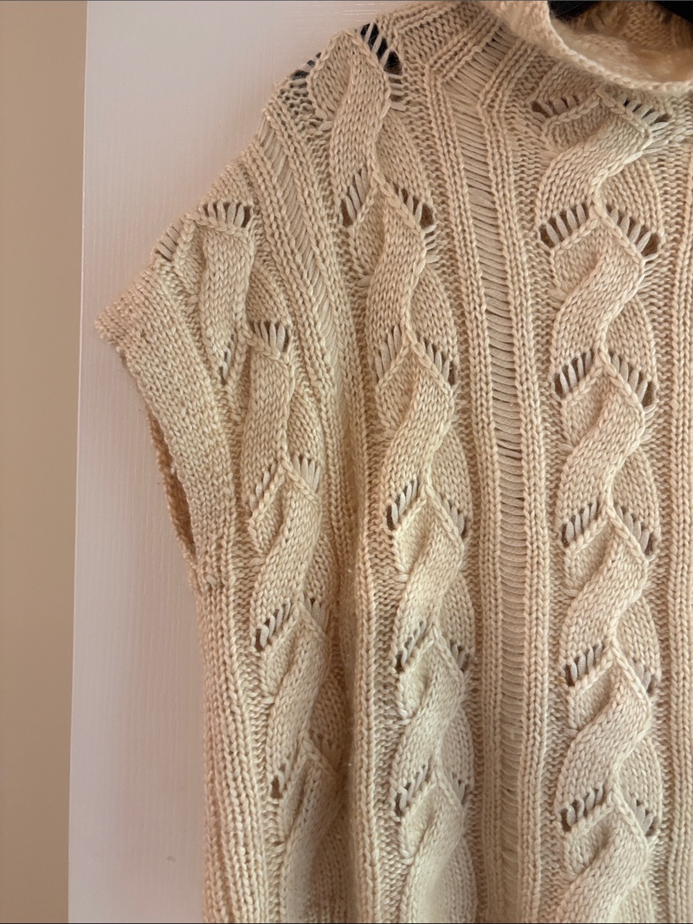 Eileen Fisher Silk Mohair Cashmere Knit Turtleneck Sleeveless Sweater Size XS - Picture 2 of 6